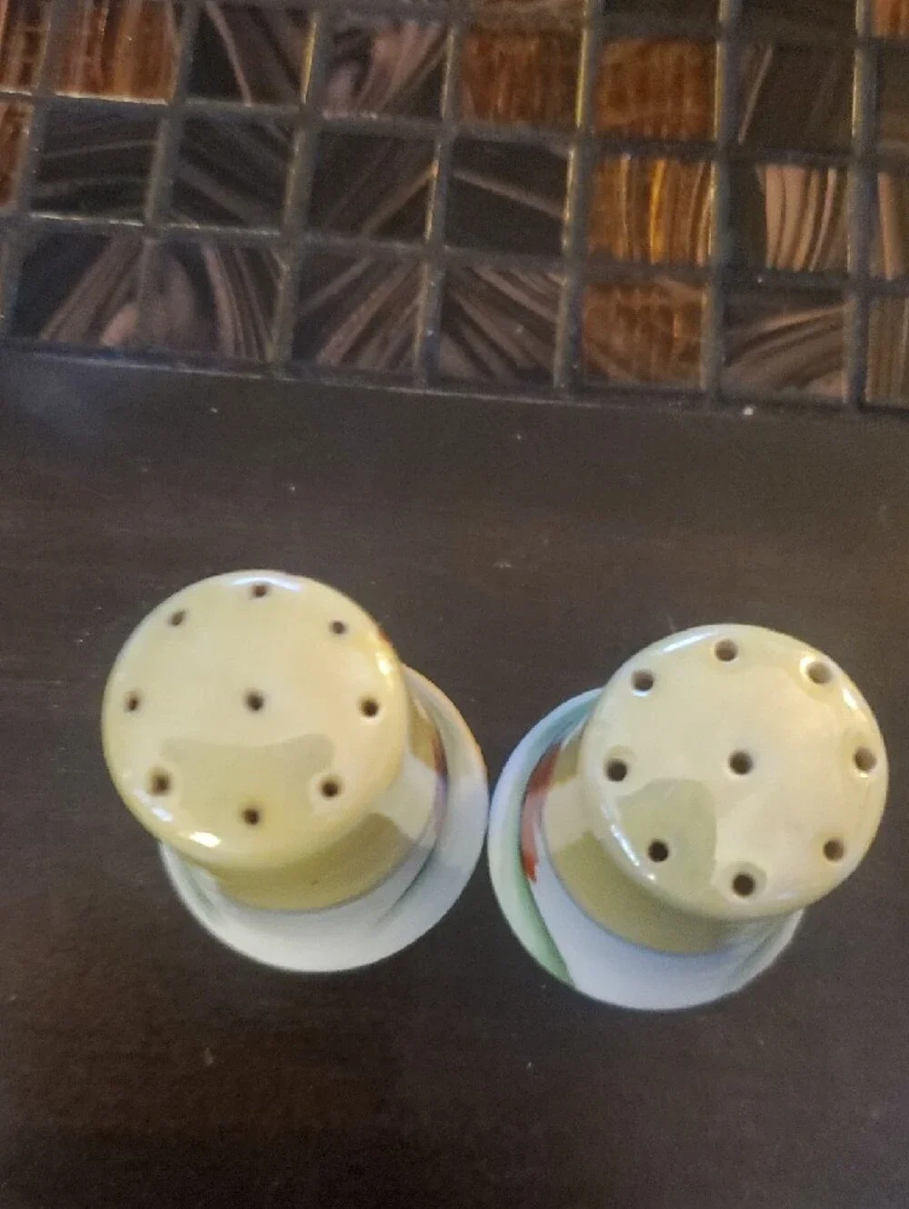 Vintage Hand-Painted Windmill Salt & Pepper Shakers